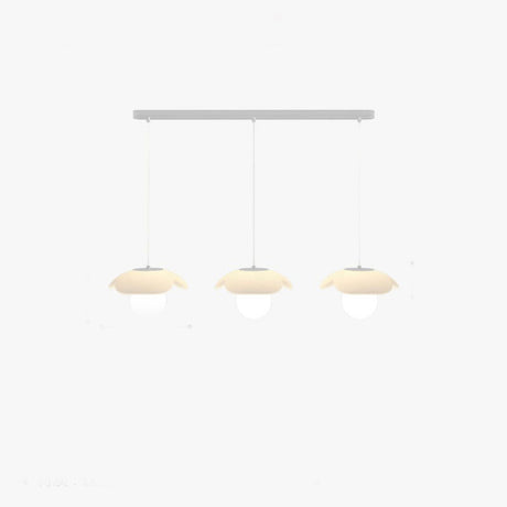 3-Light Modern Dome and Globe Island Pendant Light Image - 2