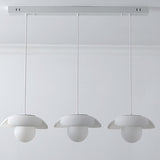 3-Light Modern Dome and Globe Island Pendant Light Image - 6