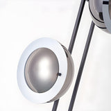 3-Light Modern Dome Black Metal LED Floor Lamp Image - 7