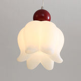 3-Light Modern Flower Red Accent Island Pendant Light Image - 14