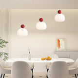 3-Light Modern Flower Red Accent Island Pendant Light Image - 16