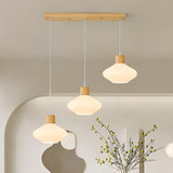 3-Light Modern Geometric White Island Pendant Light Image - 3