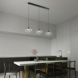 3-Light Modern Glass Cylinder Island Pendant Lights Image - 6