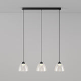 3-Light Modern Glass Cylinder Island Pendant Lights Image - 9