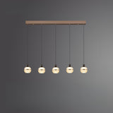 3-Light Modern Globe Black Island Hanging Light Image - 5