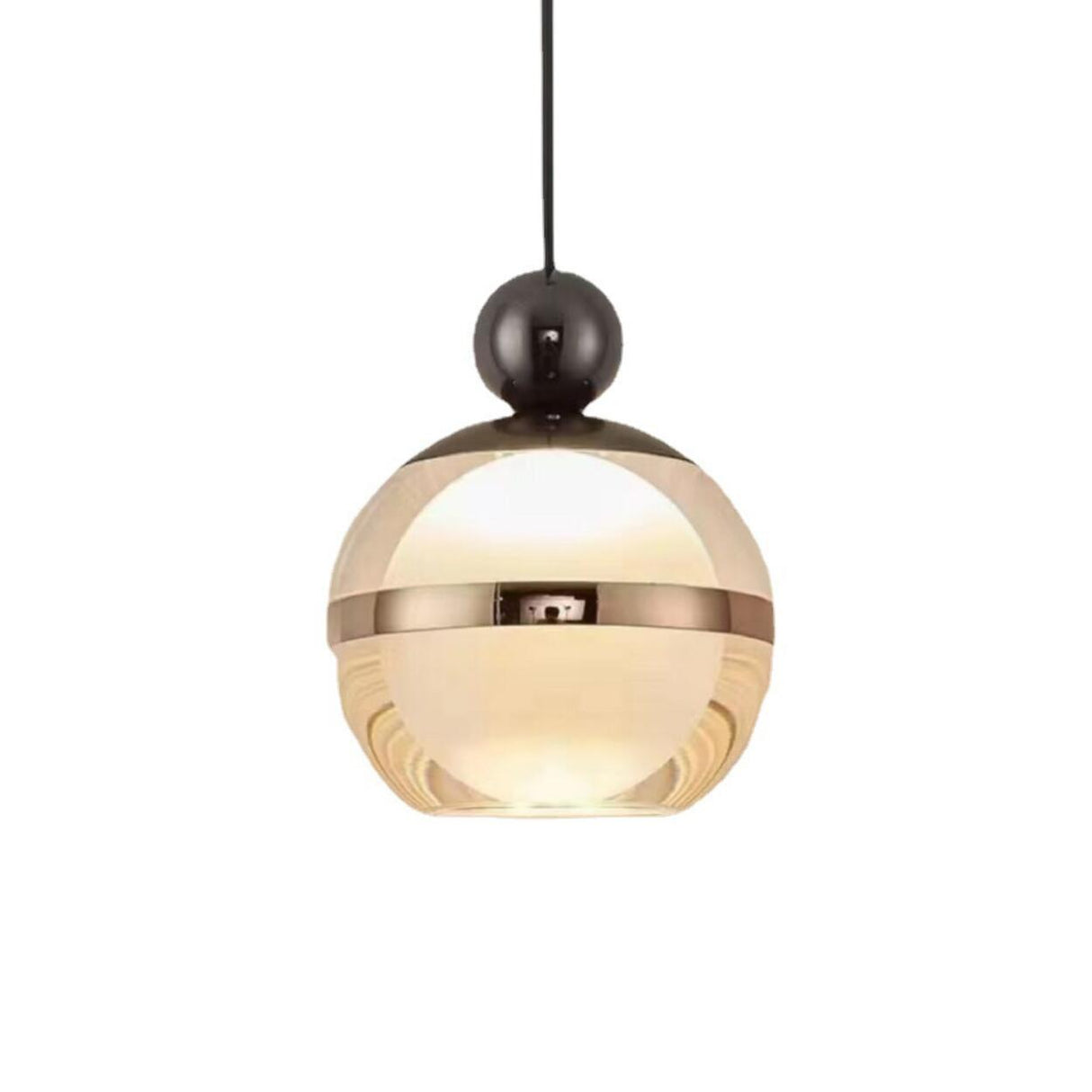 3-Light Modern Globe Black Island Hanging Light Image - 6