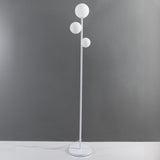 3-Light Modern Globe Gold LED Metal Floor Lamp Image - 12