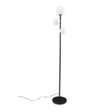 3-Light Modern Globe Gold LED Metal Floor Lamp Image - 5