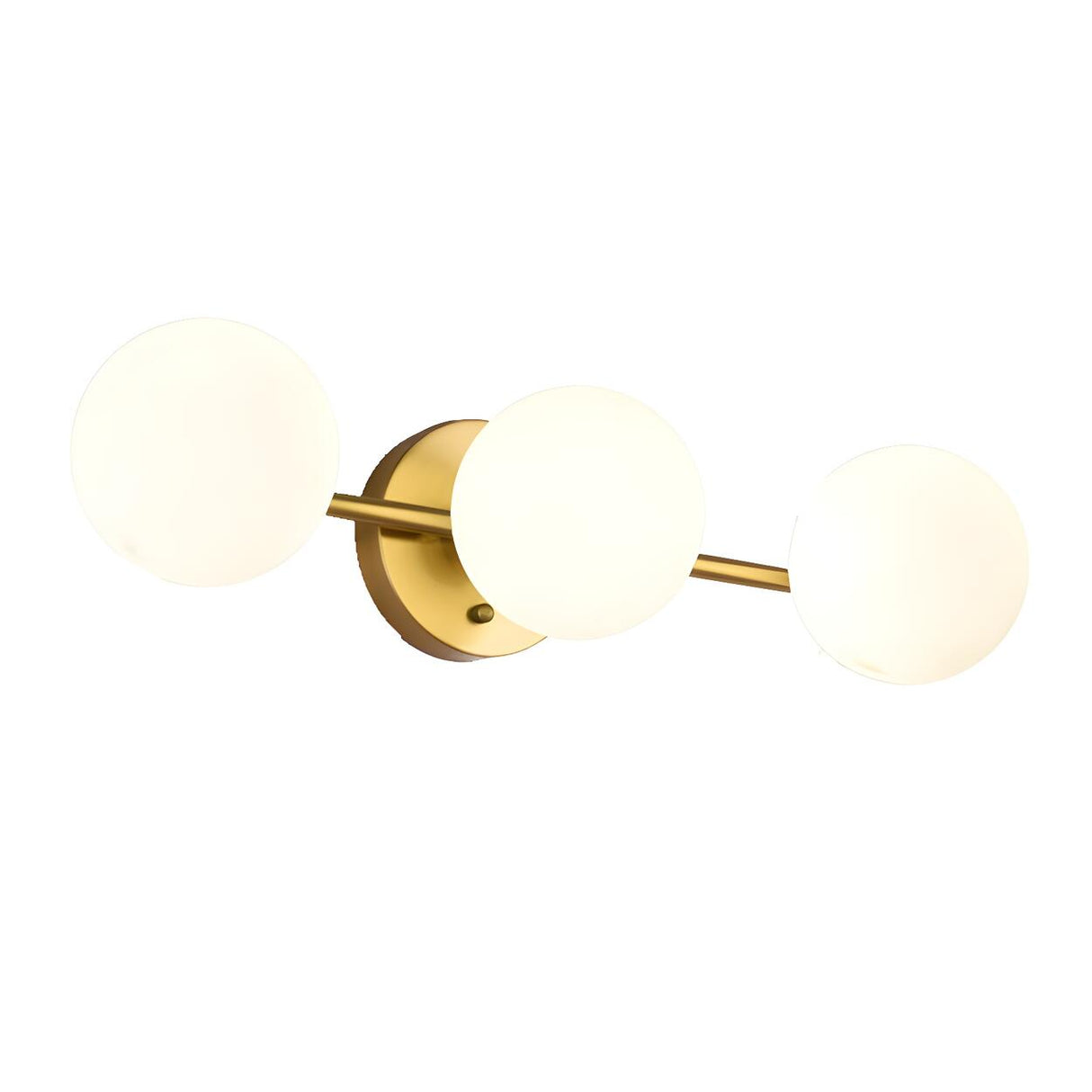 3-Light Modern Gold Globe Metal Wall Light Fixture Image - 10