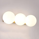 3-Light Modern Gold Globe Metal Wall Light Fixture Image - 15