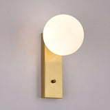 3-Light Modern Gold Globe Metal Wall Light Fixture Image - 2