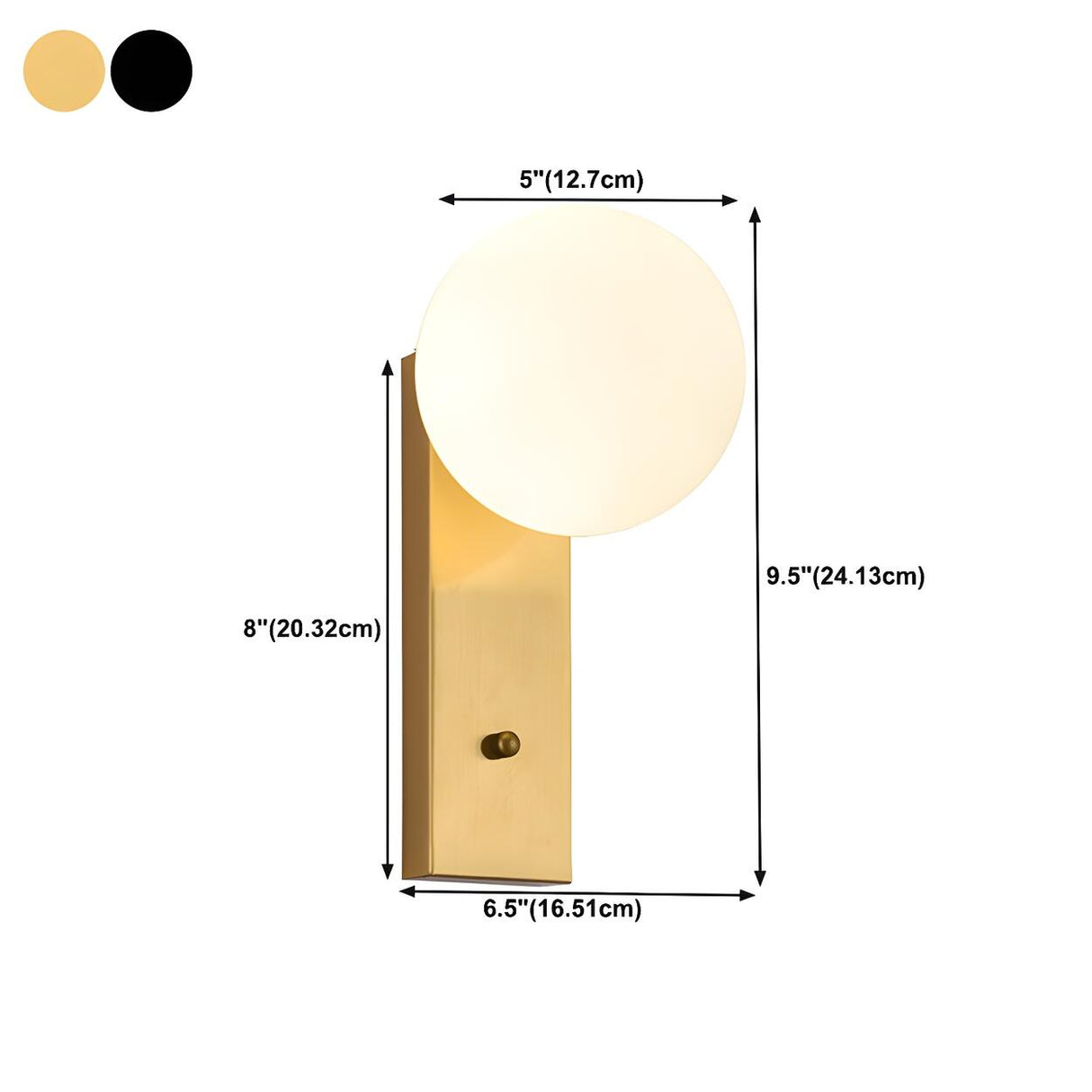 3-Light Modern Gold Globe Metal Wall Light Fixture 