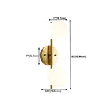 3-Light Modern Gold Globe Metal Wall Light Fixture Image - 23