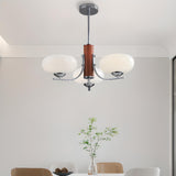 3-Light Modern Kitchen Wood  Pendant Chandelier Image - 1