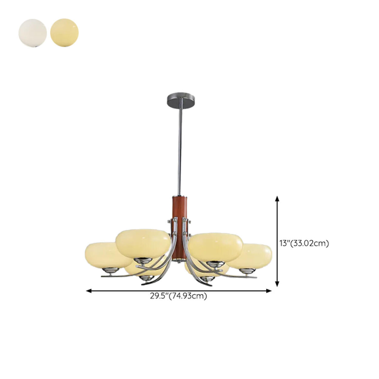 3-Light Modern Kitchen Wood  Pendant Chandelier Image - 24