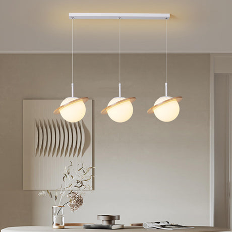 3-Light Modern Planet Adjustable Island Pendant Light Image - 1