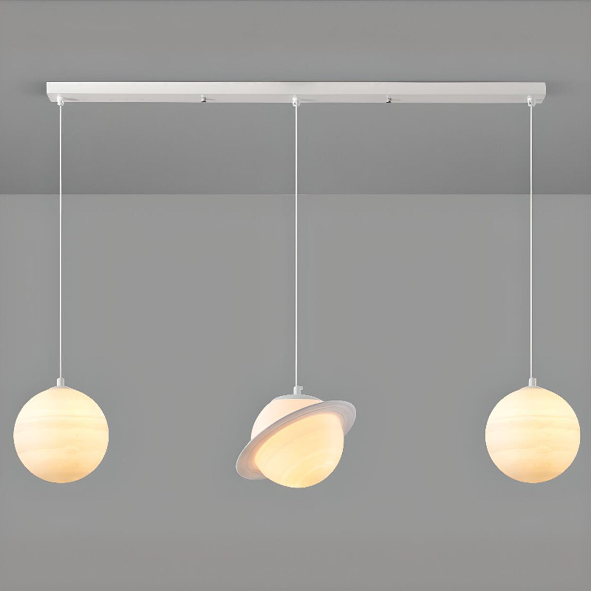 3-Light Modern Planetary Themed Island Pendant Light Image - 10