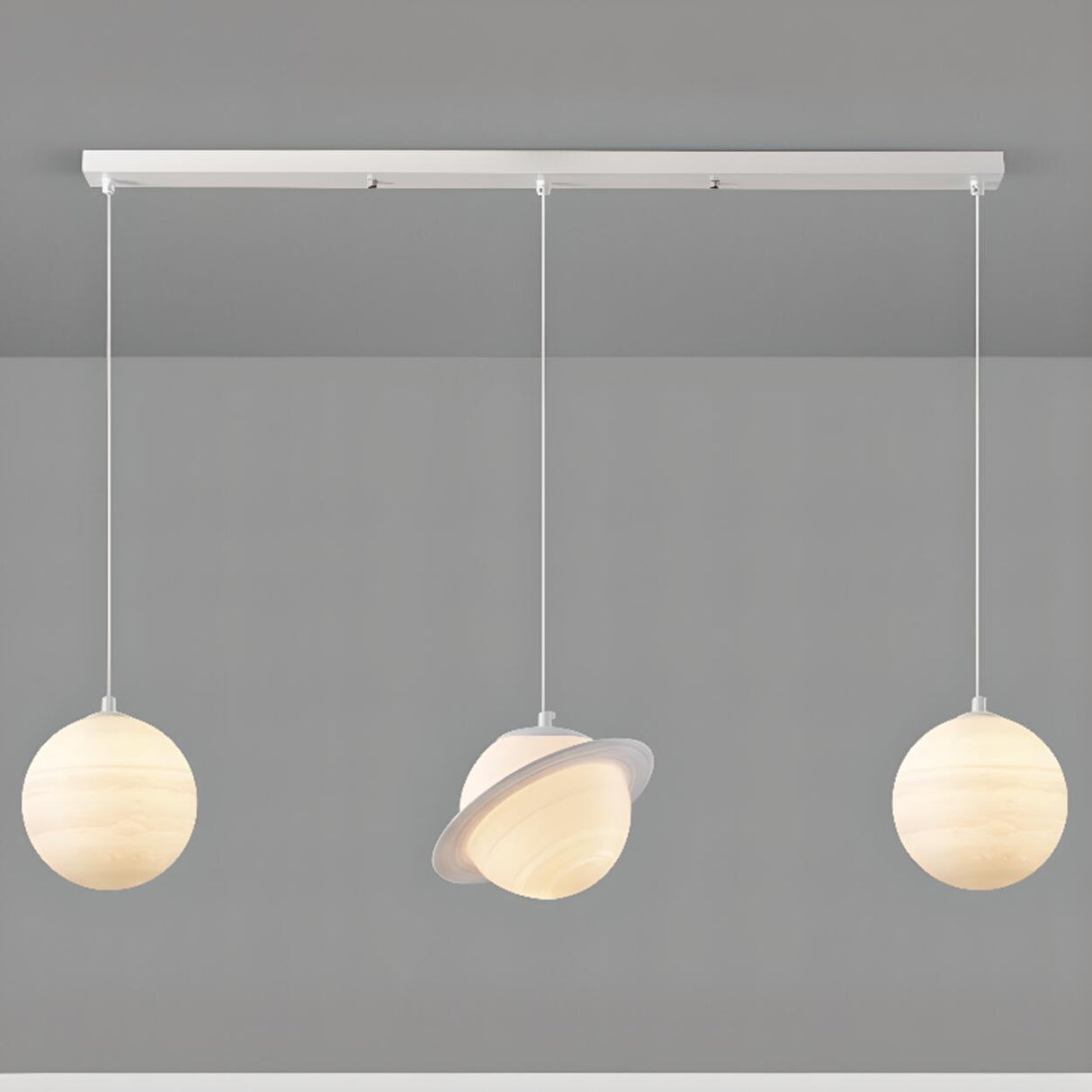 3-Light Modern Planetary Themed Island Pendant Light Image - 11