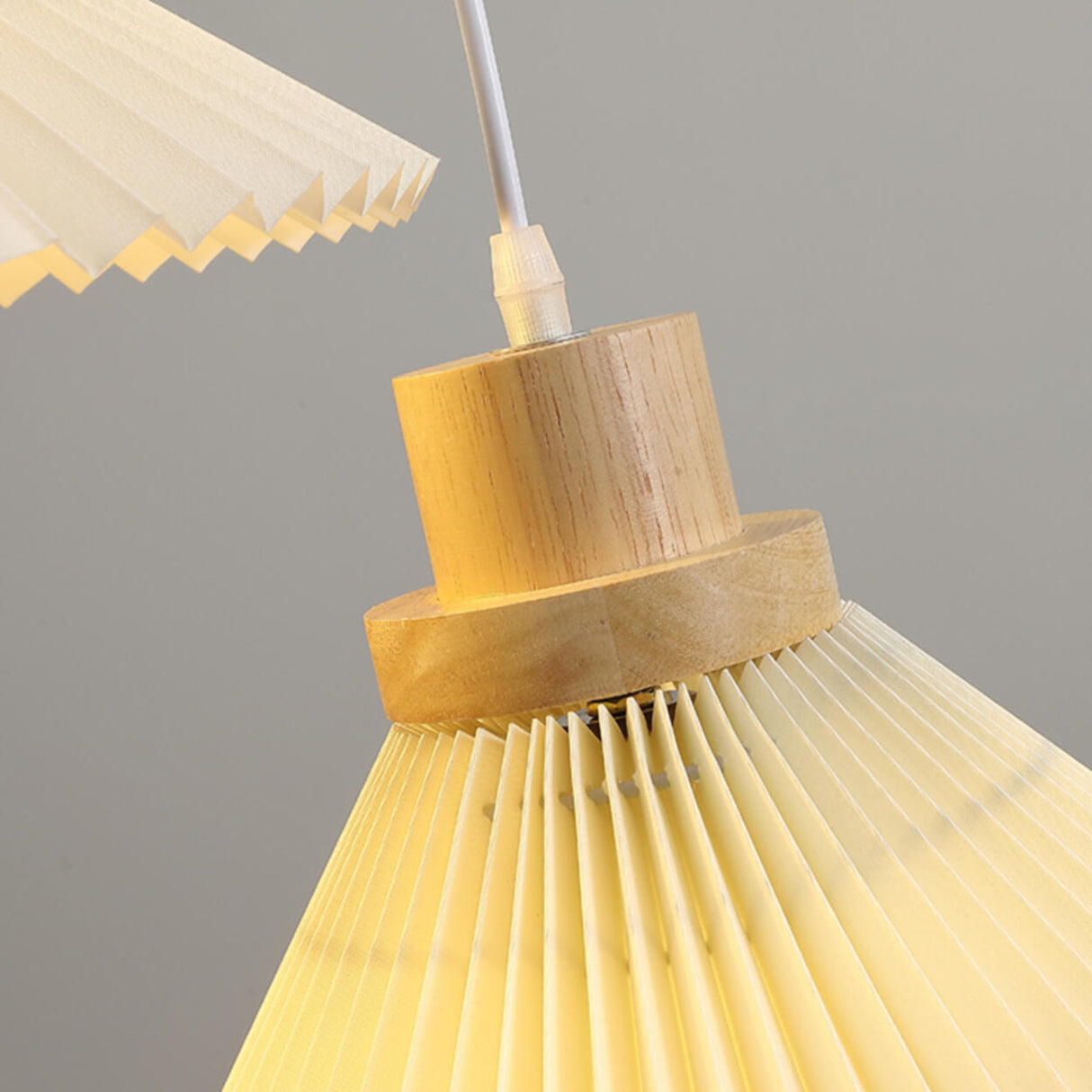 3-Light Modern Pleated Cone Island Pendant Light Image - 12