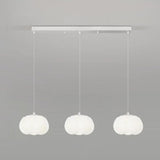 3-Light Modern Pumpkin Adjustable Island Pendant Light Image - 2