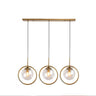 3-Light Modern Ring and Globe Island Pendant Light Image - 3