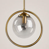 3-Light Modern Ring and Globe Island Pendant Light Image - 8