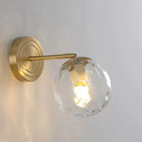 3-Light Modern Round Glass Brass LED Vanity Lights Image - 11