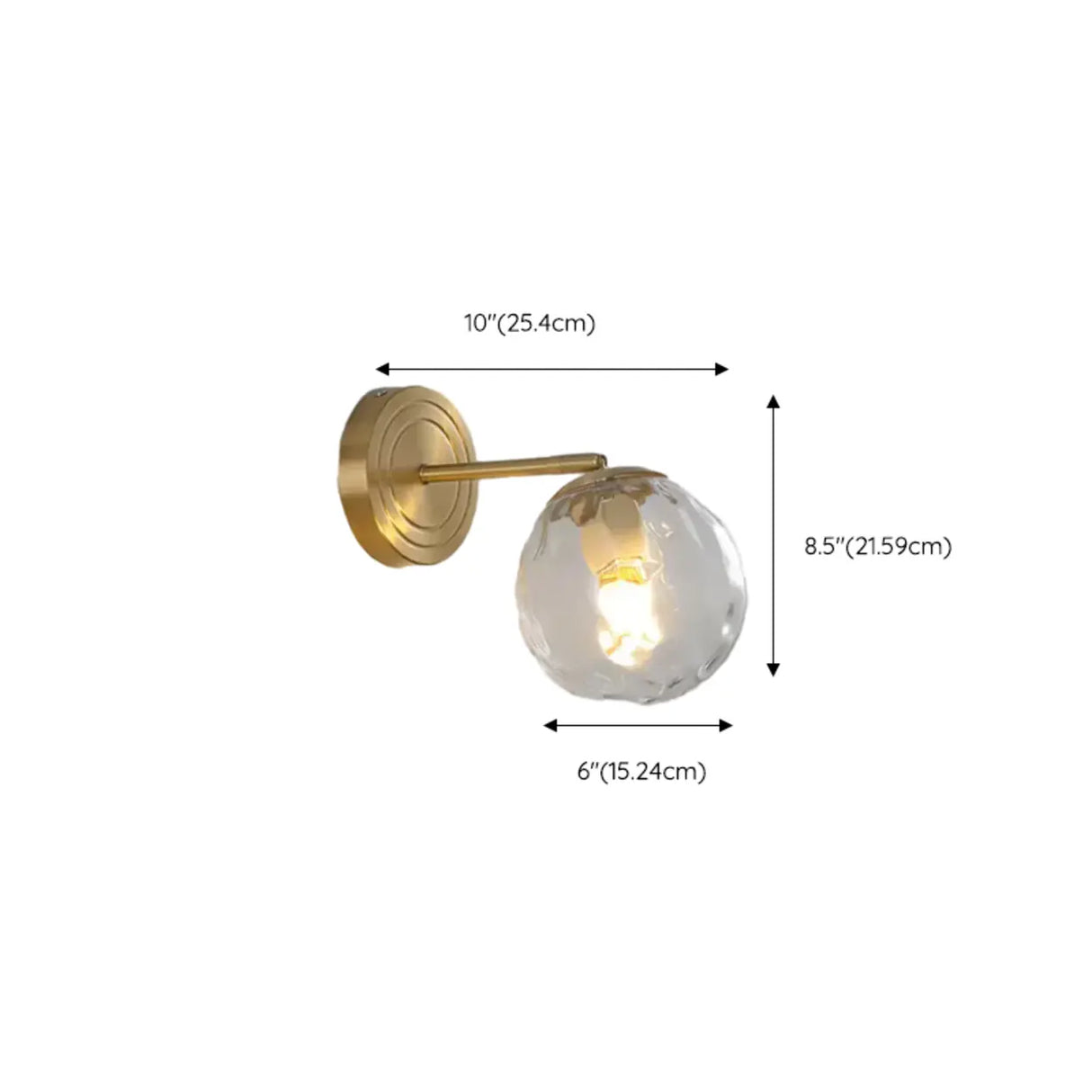 3-Light Modern Round Glass Brass LED Vanity Lights Image - 22