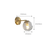 3-Light Modern Round Glass Brass LED Vanity Lights Image - 22