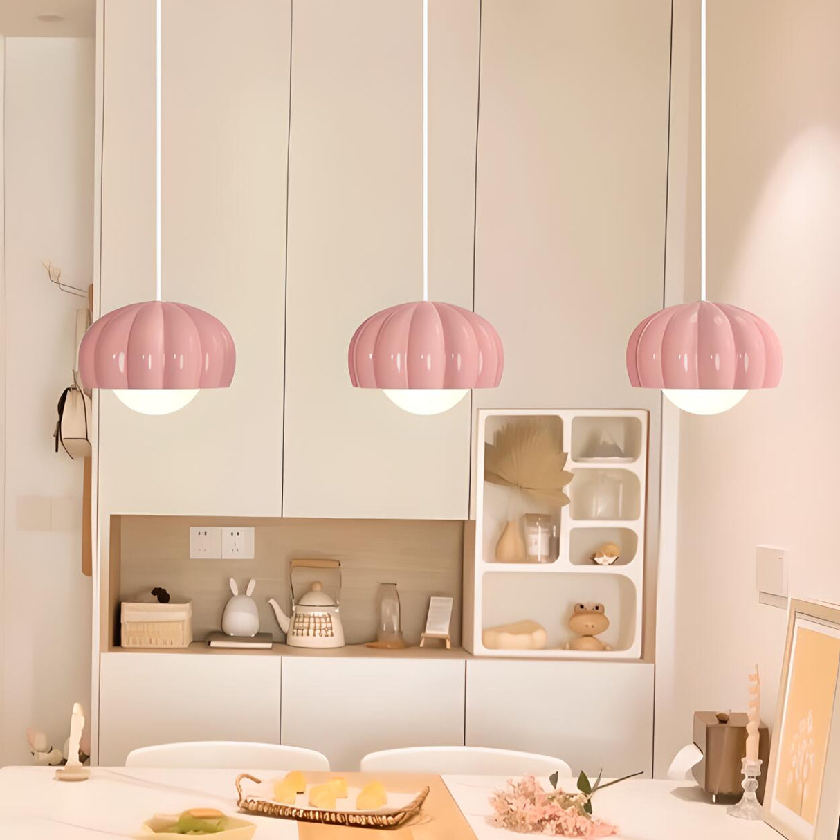 3-Light Modern Rounded Dome Design Island Light Set Image - 8