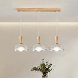 3-Light Modern Scalloped Dome Island Pendant Light Image - 2