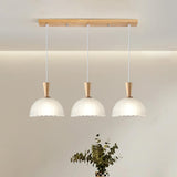 3-Light Modern Scalloped Dome Island Pendant Light Image - 3