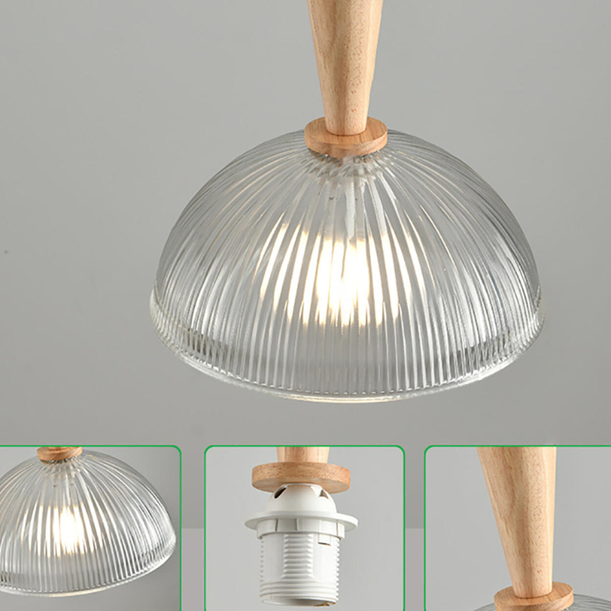 3-Light Modern Scalloped Dome Island Pendant Light Image - 9