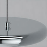 3-Light Modern Sliver Disc LED Island Pendant Light Image - 6