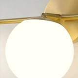 3-Light Modern Spherical Glass Vanity Light Fixture Image - 12