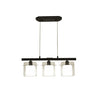 3-Light Modern Square Glass Island Pendant Light Image - 10