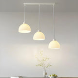 3-Light Modern White Dome LED Island Pendant Light Image - 1