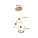 3-Light Modern White Glass Floral Pendant Lighting Image - 14