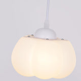 3-Light Modern White Pumpkin Island Hanging Light Image - 8