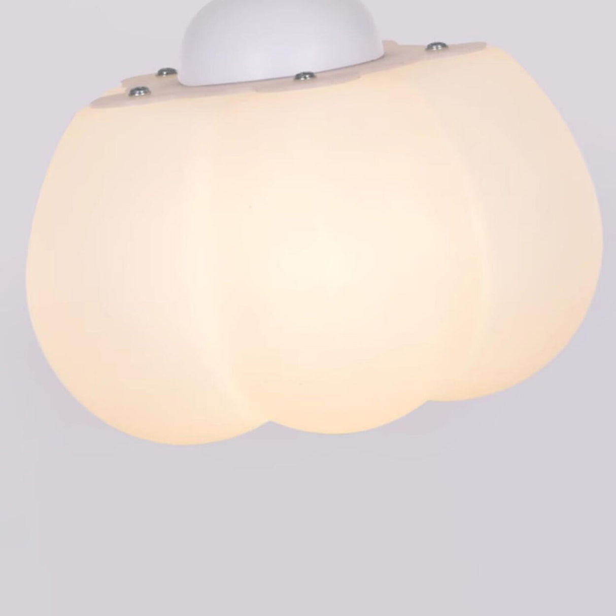 3-Light Modern White Pumpkin Island Hanging Light Image - 9