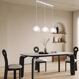 3-Light Modern White Pumpkin Island Pendant Light Image - 4