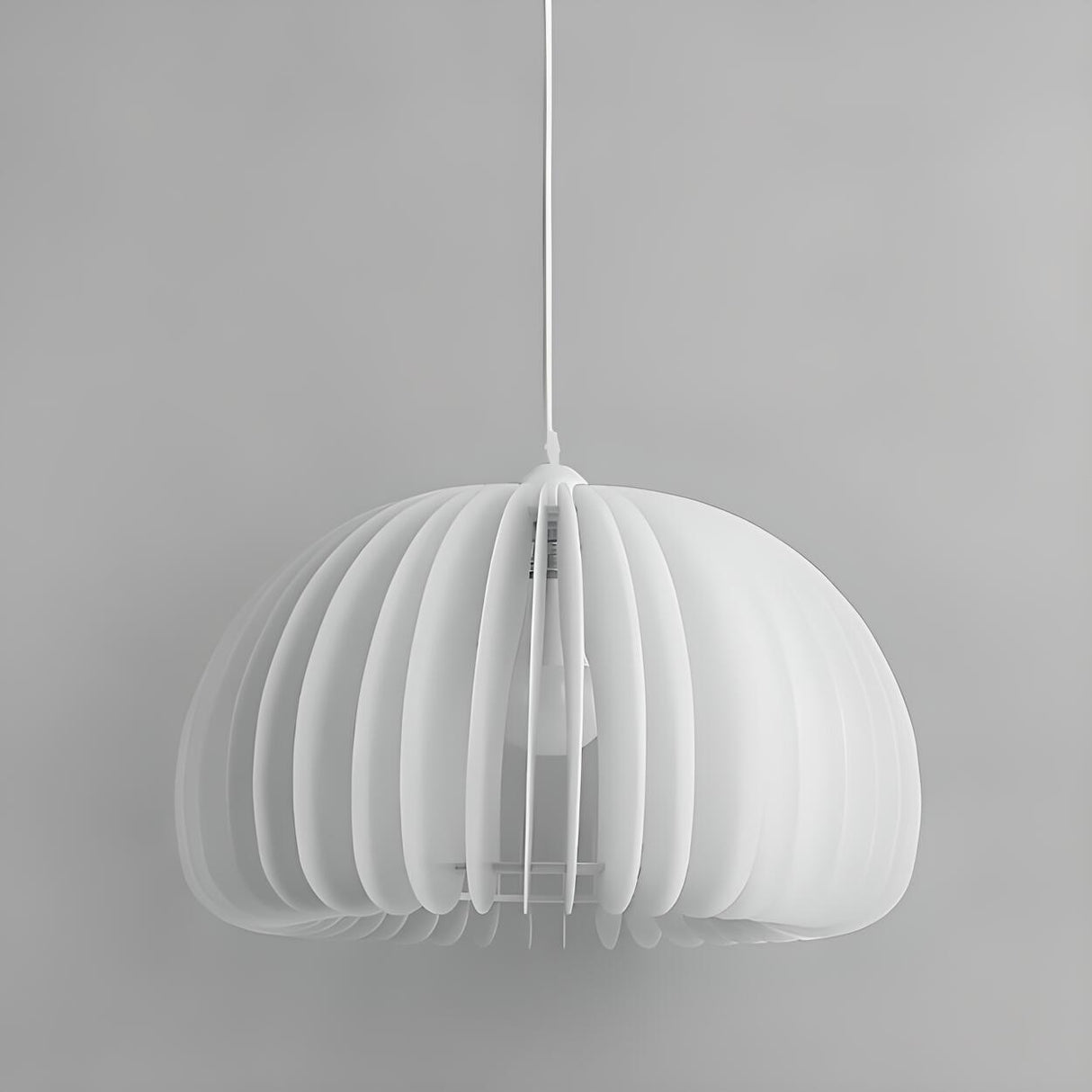 3-Light Modern White Pumpkin Island Pendant Light Image - 6