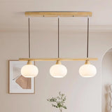 3-Light Modern White Round Island Pendant Light Image - 6