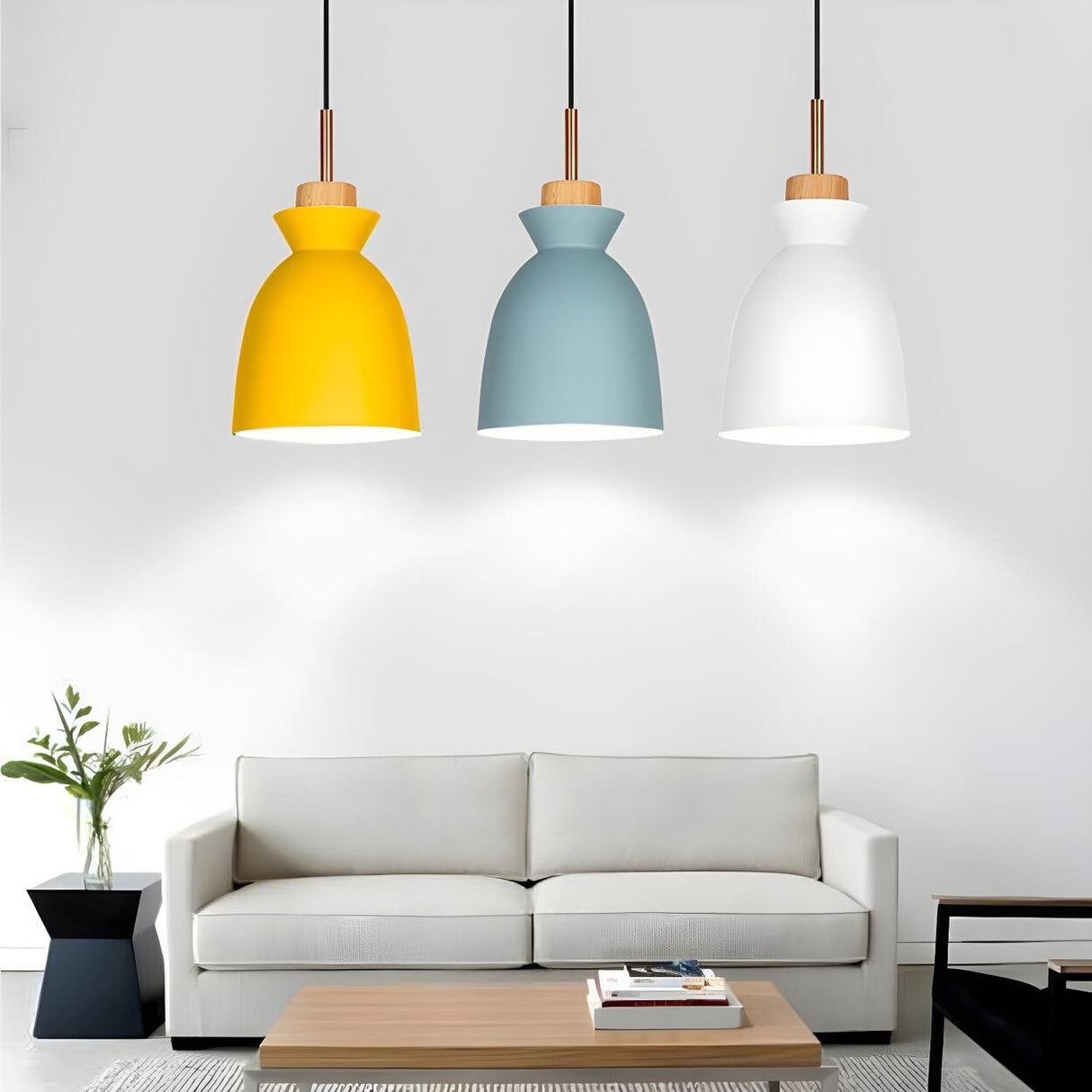 3-Light Modish Colorful Geometric Island Pendant Light Image - 4