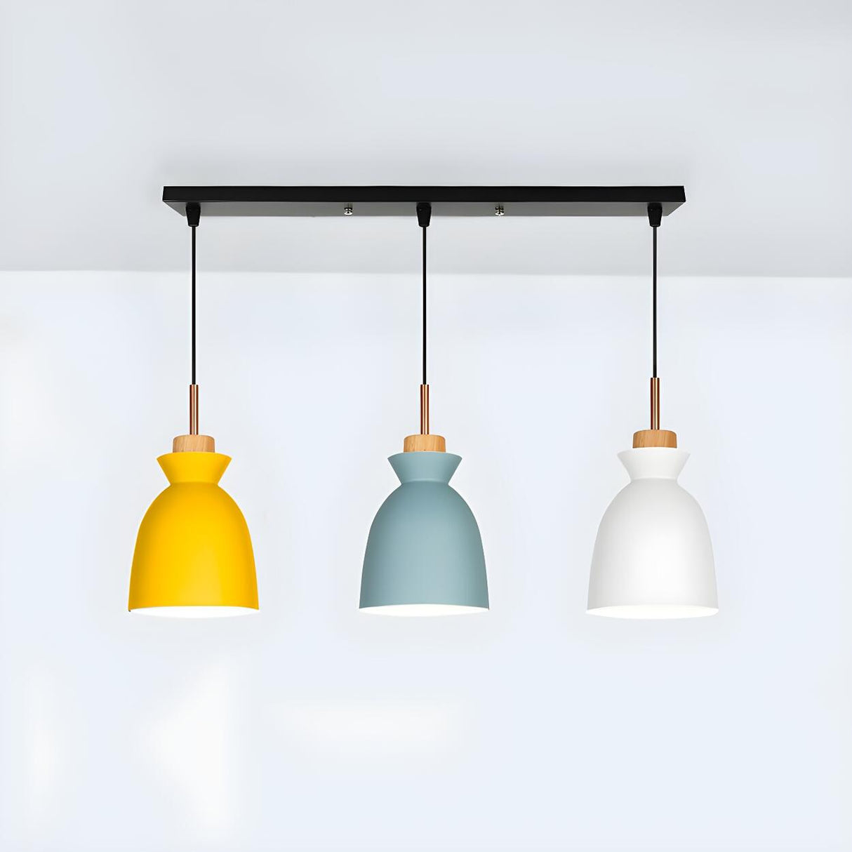 3-Light Modish Colorful Geometric Island Pendant Light Image - 6