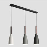 3-Light Multi-Color Cone Pendant Light Kitchen Island Image - 6