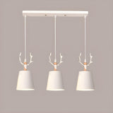 3-Light Nordic Antler Detail Island Pendant Light Image - 12