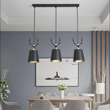 3-Light Nordic Antler Detail Island Pendant Light Image - 3