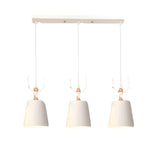 3-Light Nordic Antler Detail Island Pendant Light Image - 8