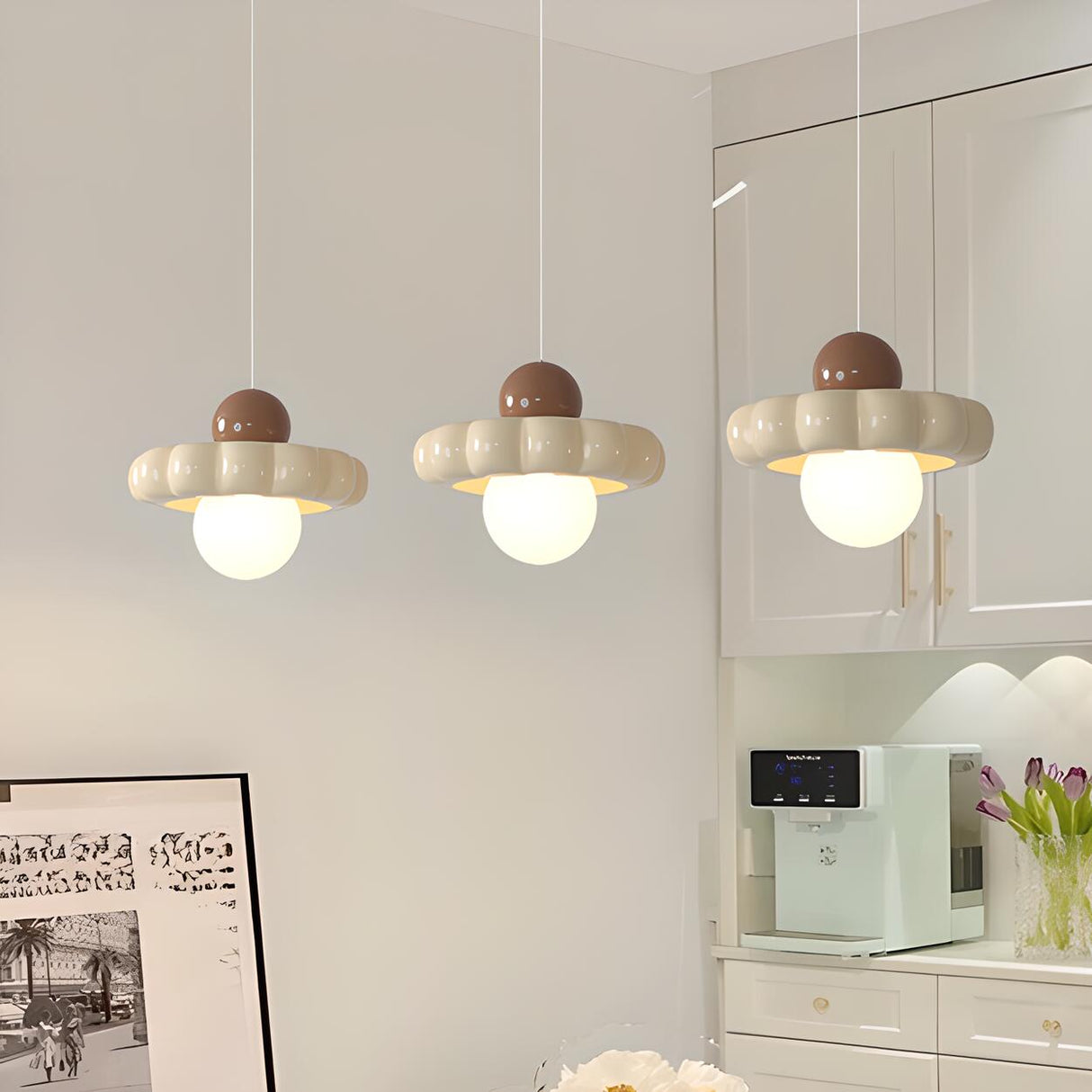 3-Light Playful Donut and Globe Island Pendant Light Image - 1